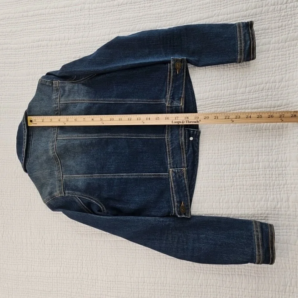 Jou Jou Premium Denim Collection Women's Small‎ Blue Jean Jacket Pockets EUC